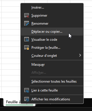 Déplaceur une feuille 1